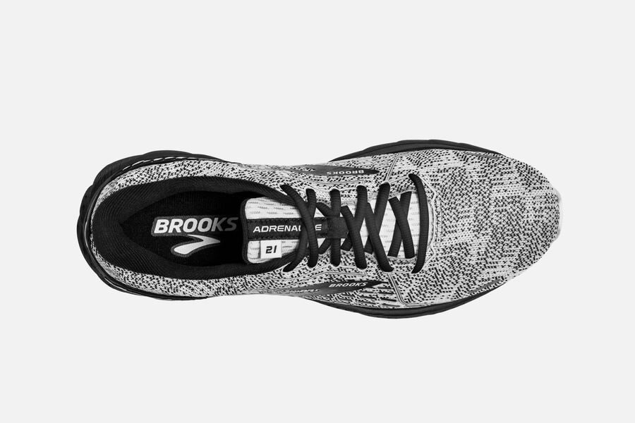 Brooks Adrenaline GTS 21 Men\'s Road Running Shoes White/Grey/Black